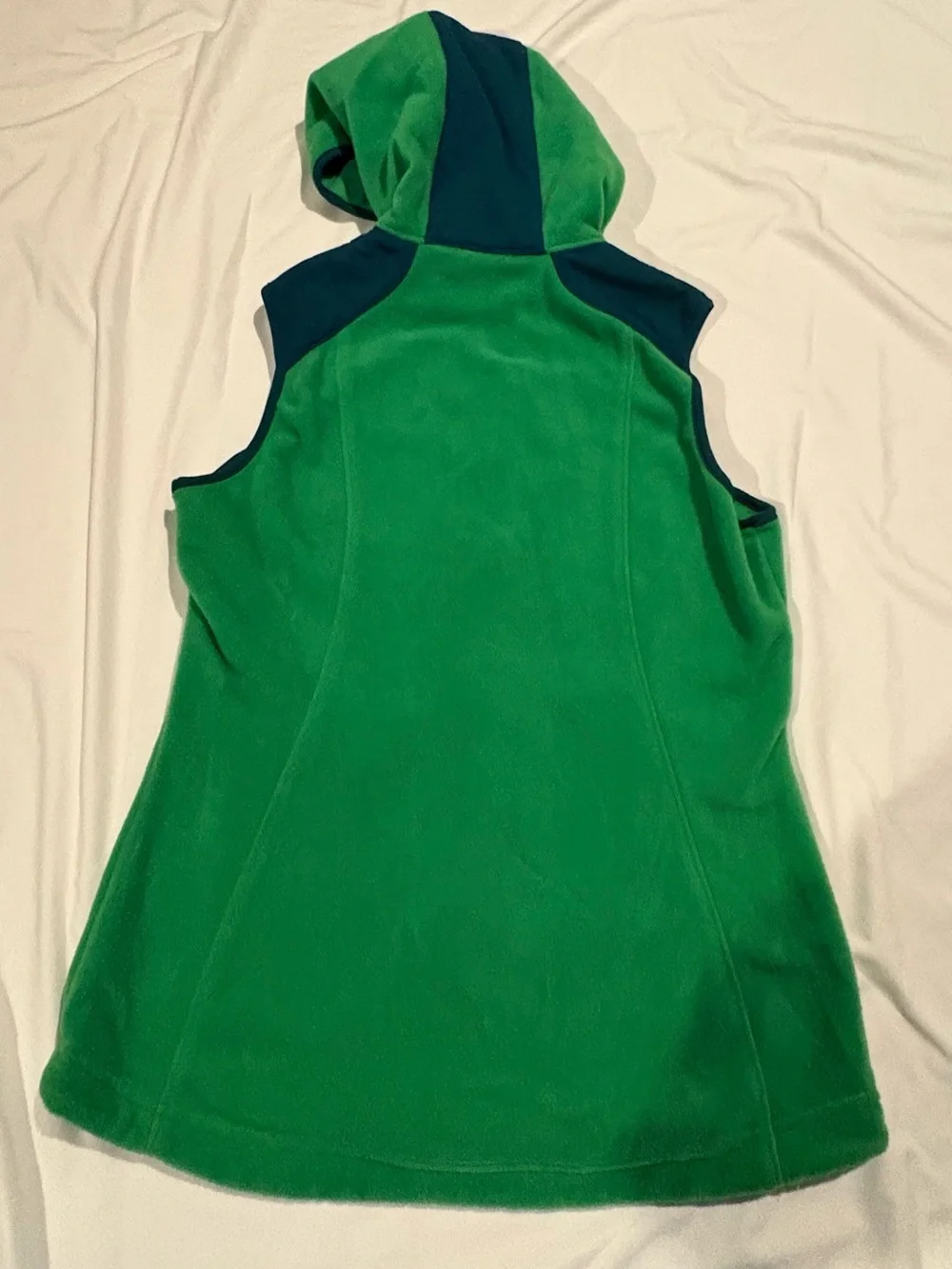 Columbia Fleece Vest Green Outdoor Zip Up Pockets Men’s Size:Medium
